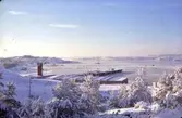 Vattenfalls oljehamn. Vinterbild 1962-63.