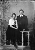 Oscar Andersson och kvinna från Aspö, Börstil socken, Uppland 1922
