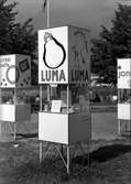 Hantverksutställningen 1947 i Kalmar. Monter för KF, LUMA glödlampan.