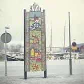 Skansens skyltning på Strandvägen i Stockholm.