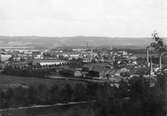 Västra delen av Jönköping år 1902 med Munksjön i bakgrunden.