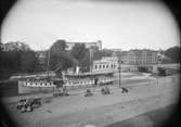 Uppsala hamn med ångfartyget Fyris I, Uppsala 1890