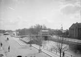 Östra Ågatan och Islandsbron över Fyrisån, Uppsala före 1914