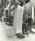 Interiör.  Badkarsfabriken, avsyning av badkar.
Personer: okänd