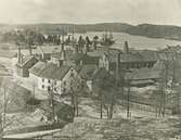 Exteriör. Gustavsbergs Porslinsfabrik. Bränningskomplexet. Ca 1870.