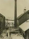 Exteriör. Vy över Gustavsbergs fabriksområde. Slamhusgatan, Slamhuset.
Personer: okända