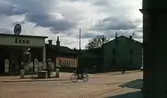 Esso bensinstation i hörnet Skolgatan - Tullportagatan