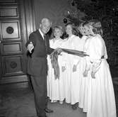 Statens Järnvägars Lucia, 1958, på bal. Hotell Geerhuus Grunewald