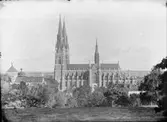 Uppsala domkyrka från söder, Uppsala 1893