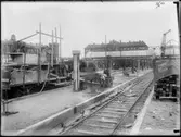 Byggnation av banhall vid Malmö centralstation, 1923.