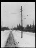 SRJ, Stockholm - Roslagens Järnvägar, linjebild. Elektrifierad sträcka.