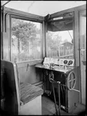 Interiörbild från motorvagn tillverkad vid Kockums Mekaniska Verkstads AB.