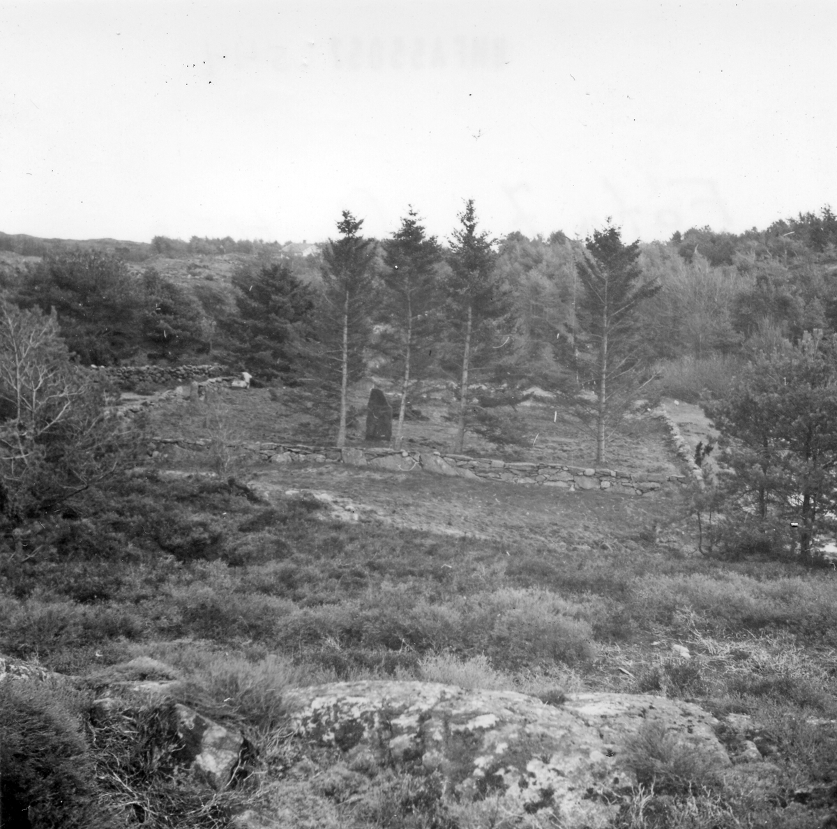 Åke Fredsjö, Text for the picture: “Skaftö sn Långedalen. Kolerakyrkogården av Åse.”