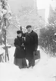 Emma och Henri Osti med nyårshälsning, Uppsala 1902