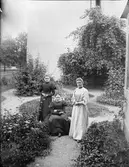 Kvinnor i trädgården, Bredgränd 11, Uppsala före 1914