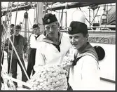 Portätt ombord av skolfartyget Falken