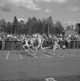 Friidrottstävlingar i Hällefors.
Augusti 1956.