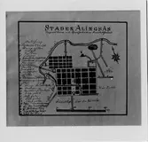 Bild på gatuförteckning och karta över Alingsås Stad.