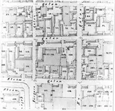 Karta över Alingsås med utvidgningsförslag 1876.
Detalj.