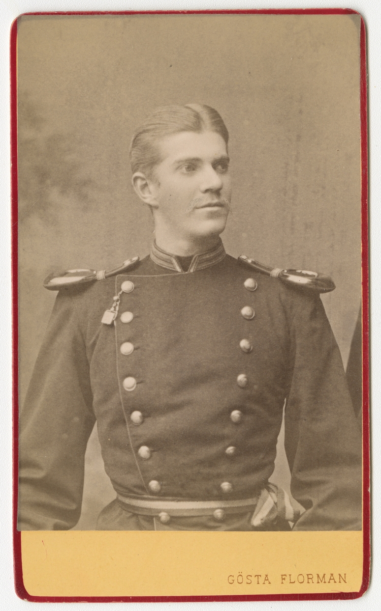 Gösta Florman, Porträtt av Olaus Laurentius Scherdin, officer vid Västerbottens fältjägarkår. Se även bild AMA.0008611, AMA.0009458 och AMA.0022085.