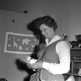 Arbetsterapi på Hålahult.
Oktober 1956.