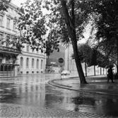 Vänersborg, Kungsgatan. Första dagen med högertrafik