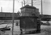 Gamla manöverhuset, för bromanövrering, på linjen mellan Riddarholmen och Mälarstrand.