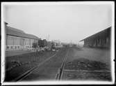 Malmö bangård 1929, vy över Carlsgatan.