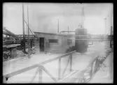 Bygge av färjeläge, troligen vid Malmö F.