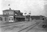 Arvika järnvägsstation, vid invigningen.