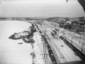 Bangården vid Nässjö station.