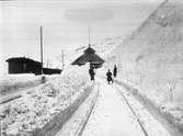 Stationen efter snöröjning, Riksgränsen