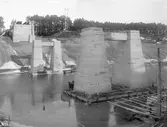 Södertälje Kanal. N brostödet samt s kanalpelaren färdiga.