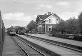 Göteborg - Borås Järnväg, GBJ lok 6 vid Härryda station.