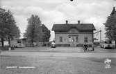 Statens Järnvägar, SJ-buss vid Sandared station.