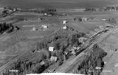 Vy över Lövberga station med omnejd.