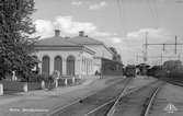 Statens Järnvägar, SJ D-lok vid Motala station.