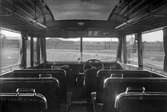 Leveransfoto av Oldsmobile-buss tillverkad för General Motors, GM. Karossen tillverkad av Aktiebolaget Svenska Järnvägsverkstäderna, ASJ.