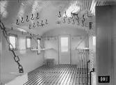 Uppsala - Gävle Järnväg, UGJ F 406. Vagn byggd i Linköping 1916. Cykelkrokar i taket.