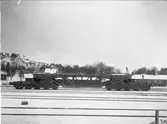 Statens Järnvägar, SJ Q23 34625. Transformatortransportvagn.
