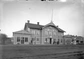Stationen anlades 1874. Tvåvånings stationshus