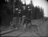 Dressinfärd längs SKWJ, vid Sjörås ,(Skara - Kinnekulle - Vänern Järnväg)


Götene kommun??