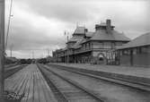Stationen anlades 1873. Nytt stationshus 1902, då även spårområdet utvidgades. 1916 och 1943 har utbyggnad av bangården skett.
Stationens namn ändrades till 