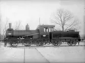 SGGJ K2 1. Leveransfoto. Ånglok på vändskiva. Loket tillverkades av Nohab. Skrotades 1938.