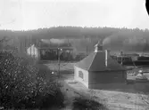 Pumpstation och lokstall vid Södertälje Centrum, tidigare Södertälje Central. Lokstallet uppfört 1917-1918.