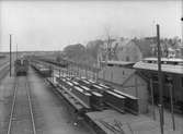 Bangården vid Åmål station.