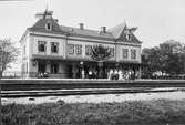 Arboga station i samband med besök av Oscar II.