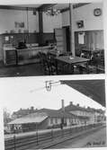 Järnvägshotellet, interiör år1936 och stationsbilden från 1942