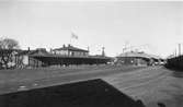 Borås övre station. Stationen uppfördes 1863 av BHJ, Borås-Herljunga järnväg.