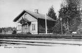Vykort föreställandes Eklången järnvägsstation. Stationen anlades 1895.